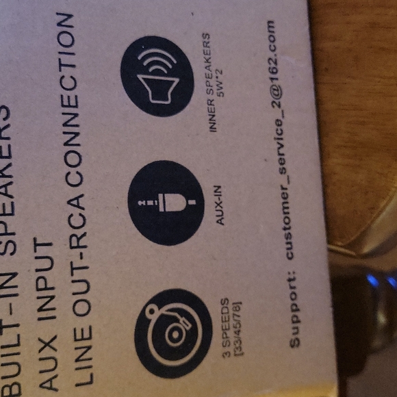 TE 2017 Model Record Player Bluetooth Turntable 3 speed built in speakers New… - Picture 4 of 7